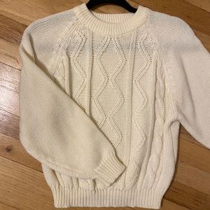 Cream cable knit sweater